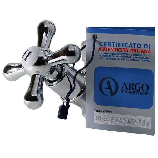 Scopri Rubinetti Argo Certificato Autenticità Scopri Rubinetti Argo Certificato Autenticità