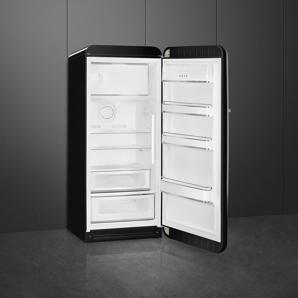 Smeg FAB28RBL6 frigo nero aperto