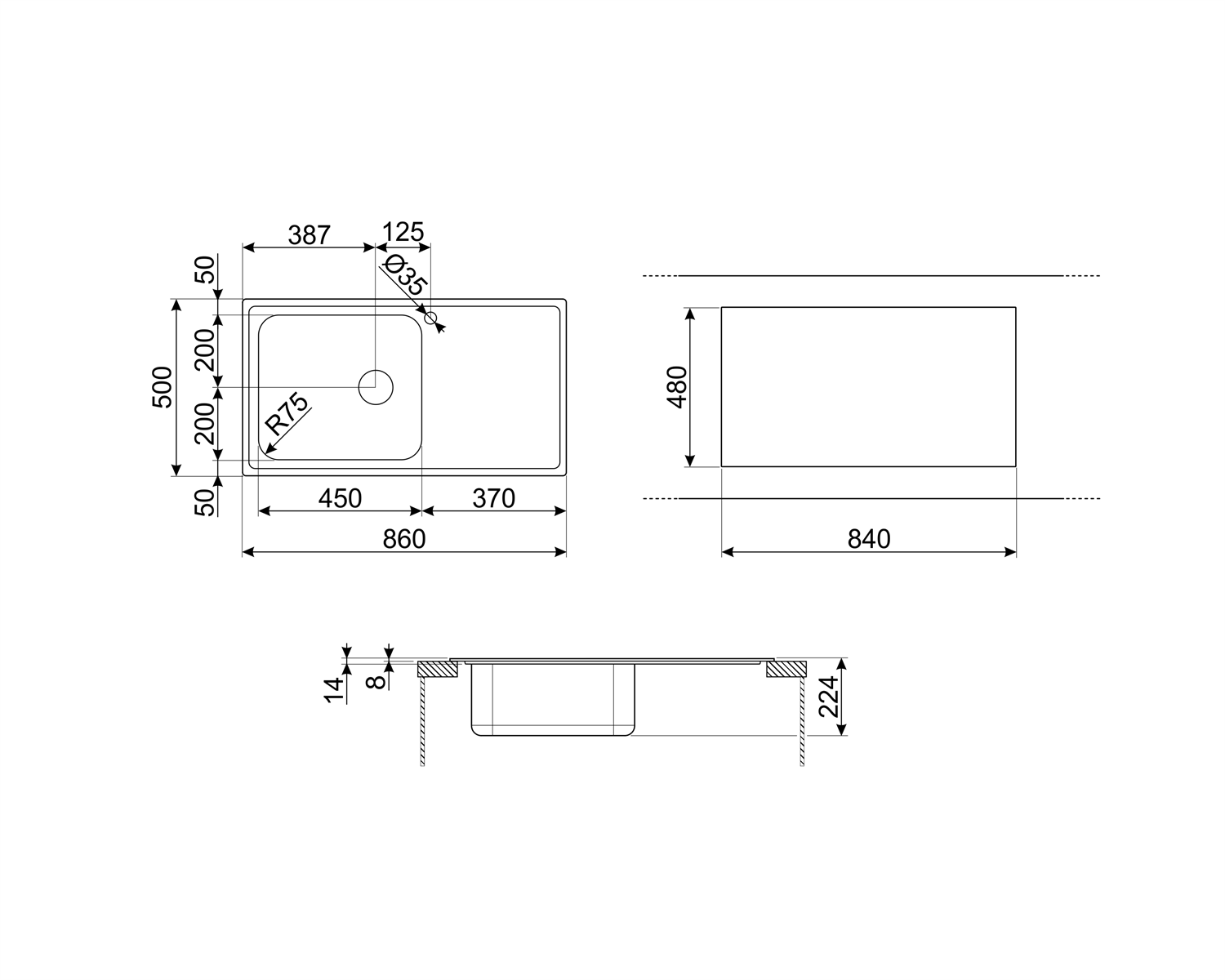 Apell SG861S disegno tecnico