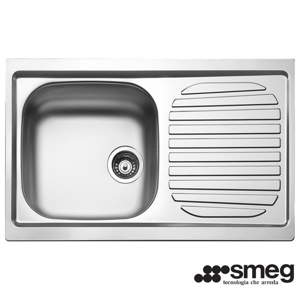 Smeg Lavello 79x50cm Acciaio Inox 1 Vasca LYP791D