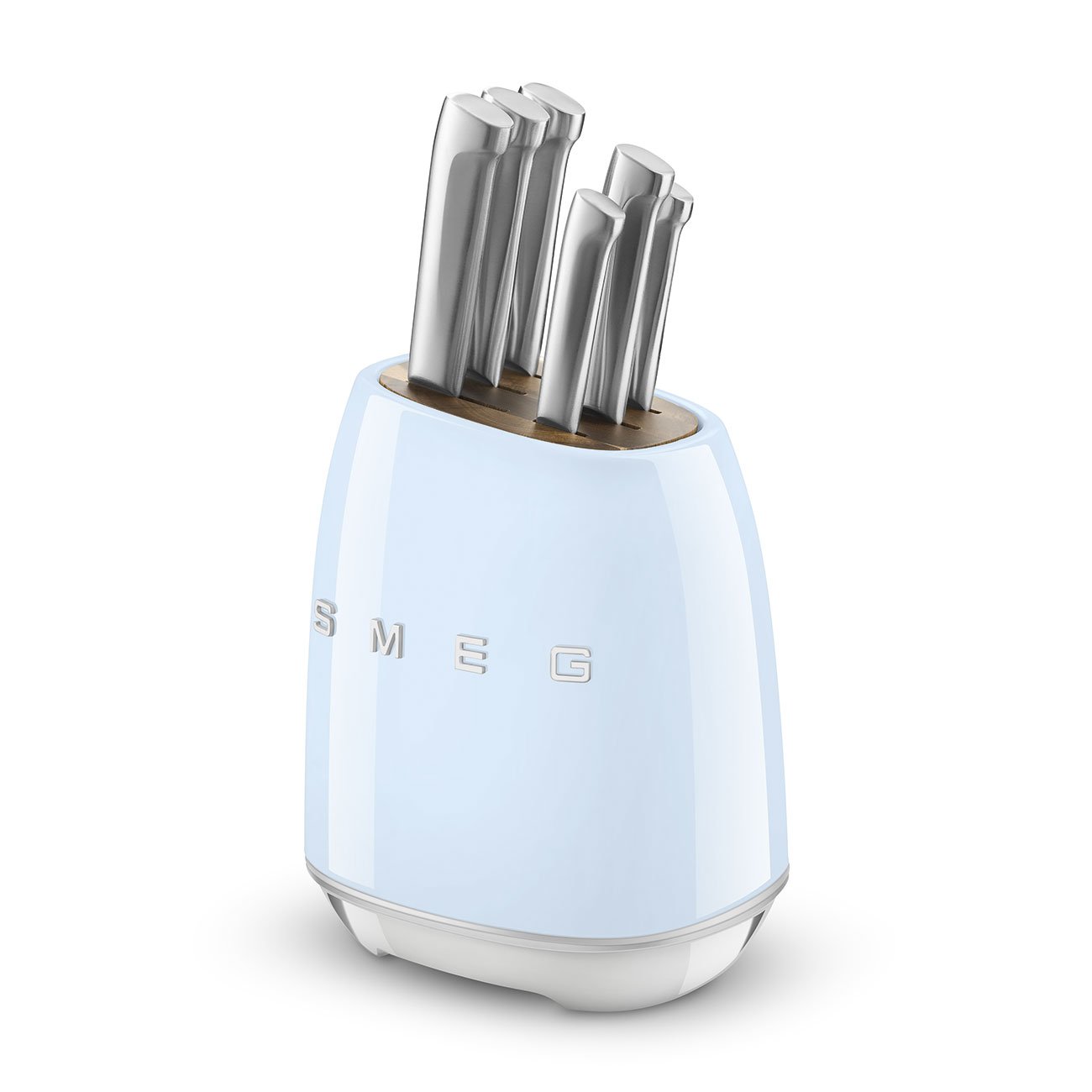 Ceppo portacoltelli con set coltelli incluso Smeg KBSF02PB profilo