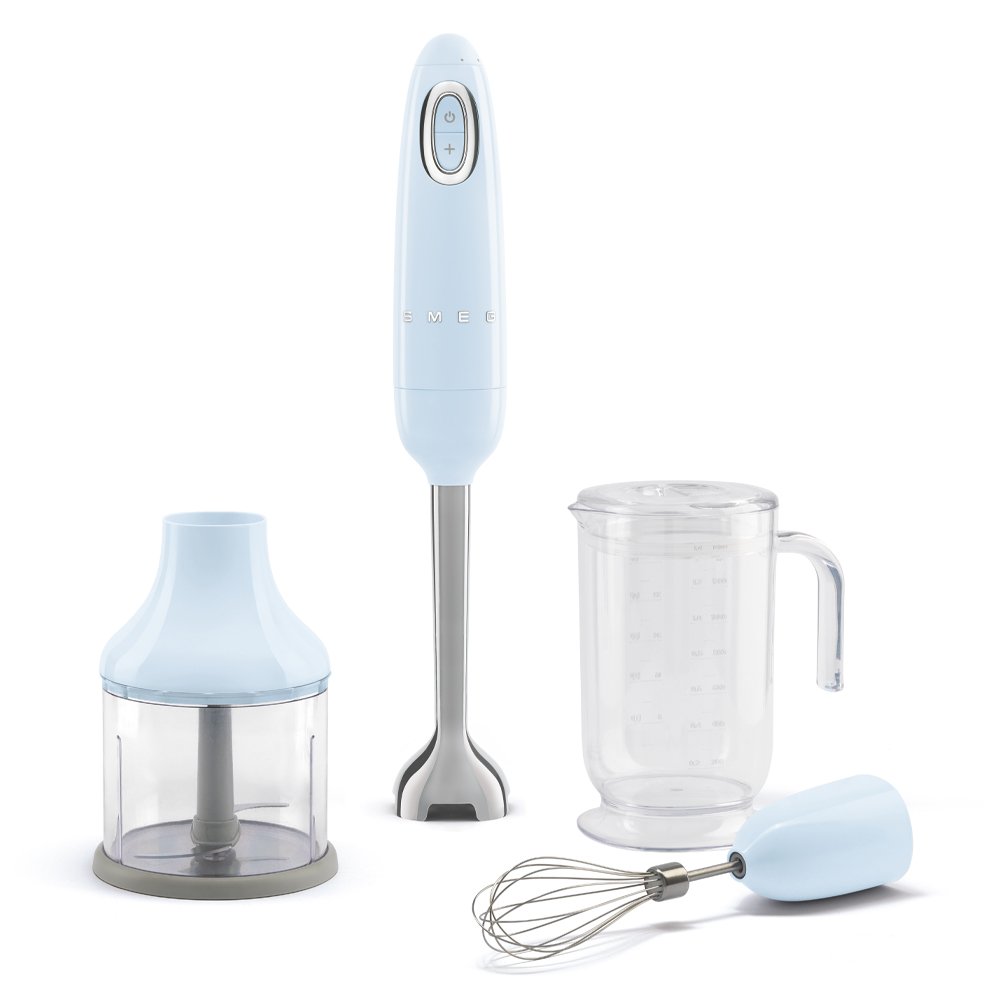 Frullatore a immersione con accessori azzurro Smeg HBF03PBEU