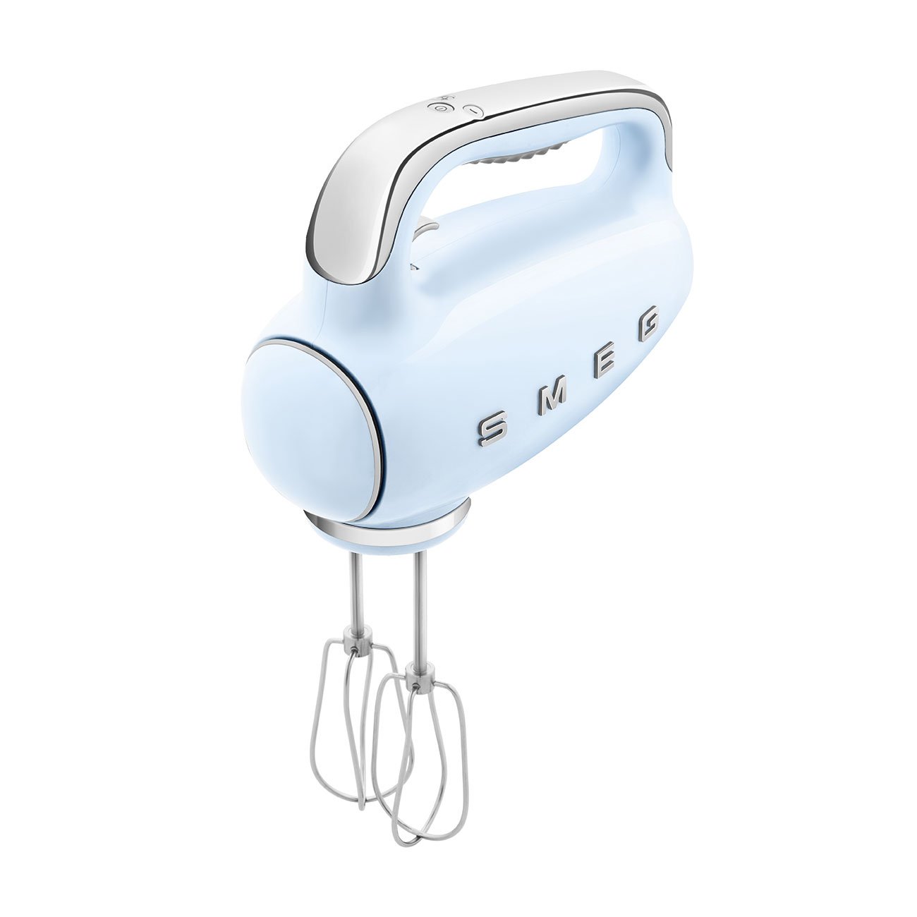 Smeg HMF01PBEU sbattitore elettrico azzurro immagine laterale