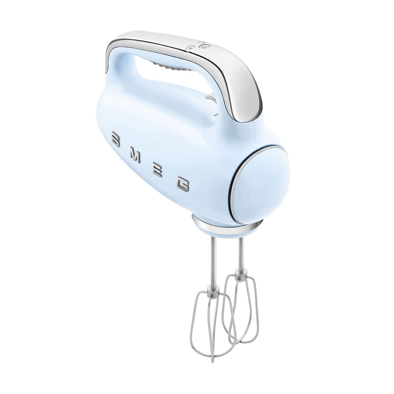 Smeg HMF01PBEU sbattitore elettrico azzurro foto laterale 2