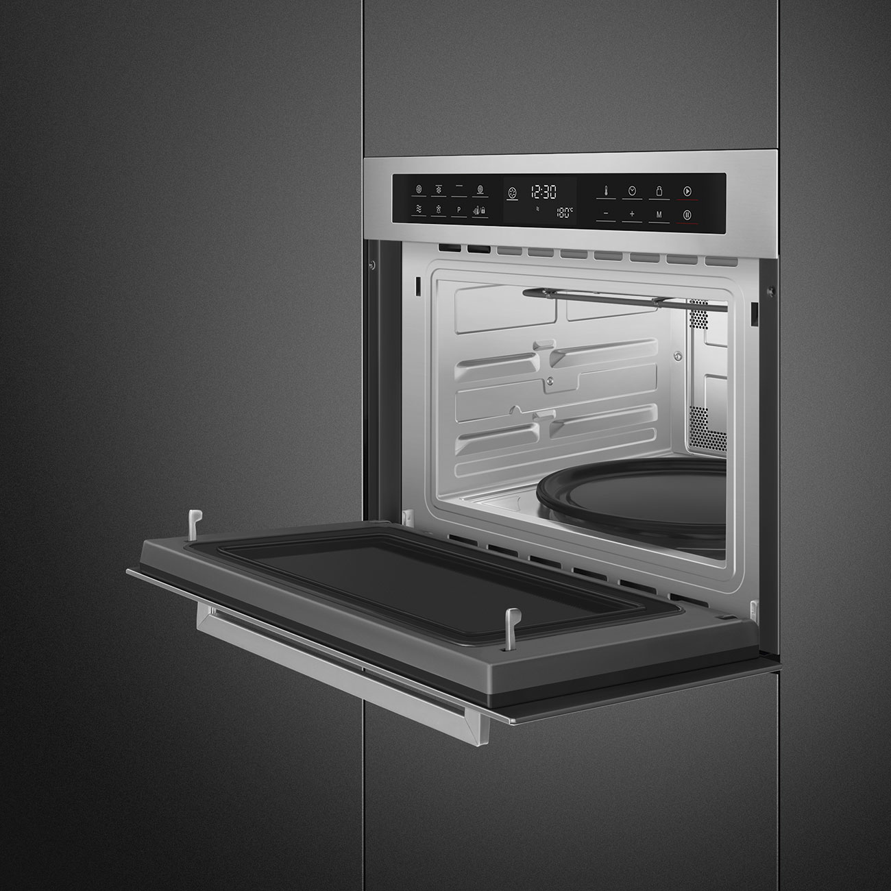 Smeg SF4400MCX1 forno microonde aperto