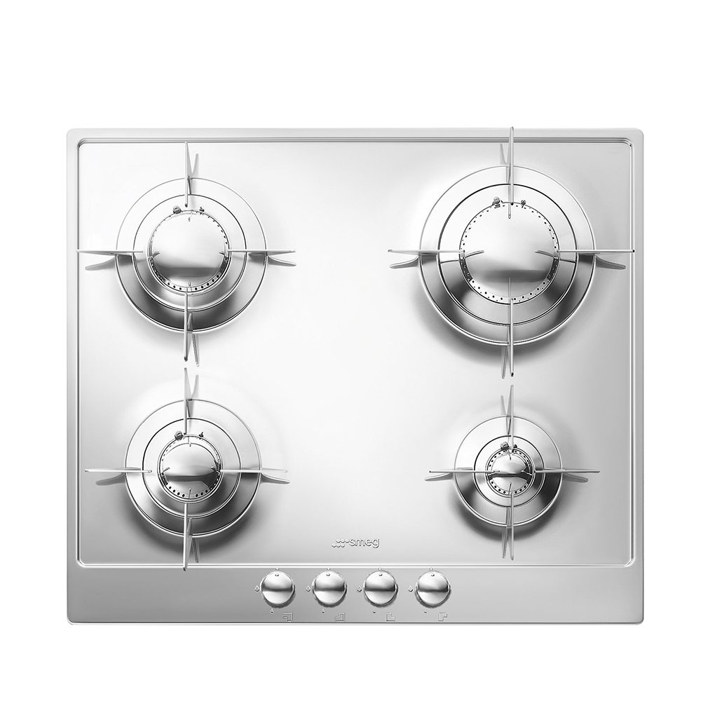 Smeg-P64ES piano cottura in acciaio inox 4 fuochi