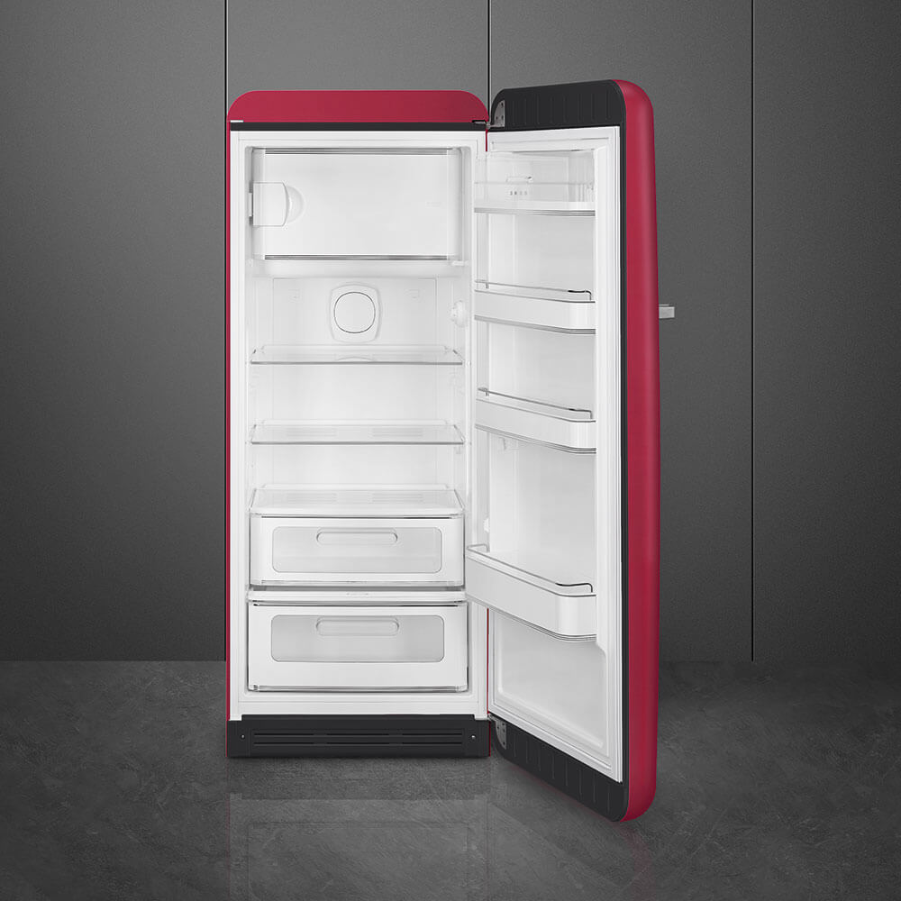 Smeg FAB28RDRB6 frigorifero rosso rubino aperto