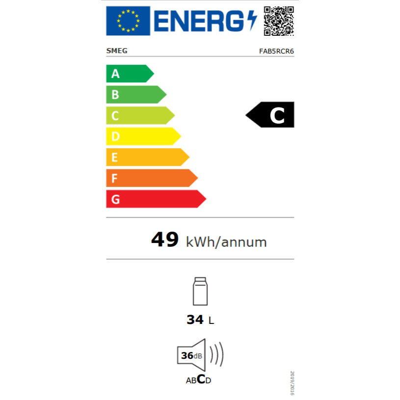 FAB5RCR etichetta energetica