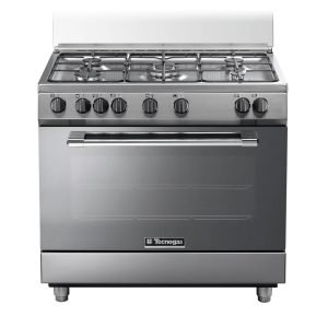 Tecnogas P965MX cucina 90x60 per libera installazione - Acciaio inox