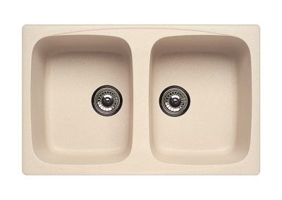 Lavello Apell PT792 serie Color 2 vasche, incasso – Finitura granito